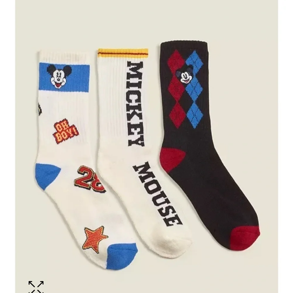 Disney | Macy's Adult Mickey & Friends Varsity Socks 3-Pack Gift Set